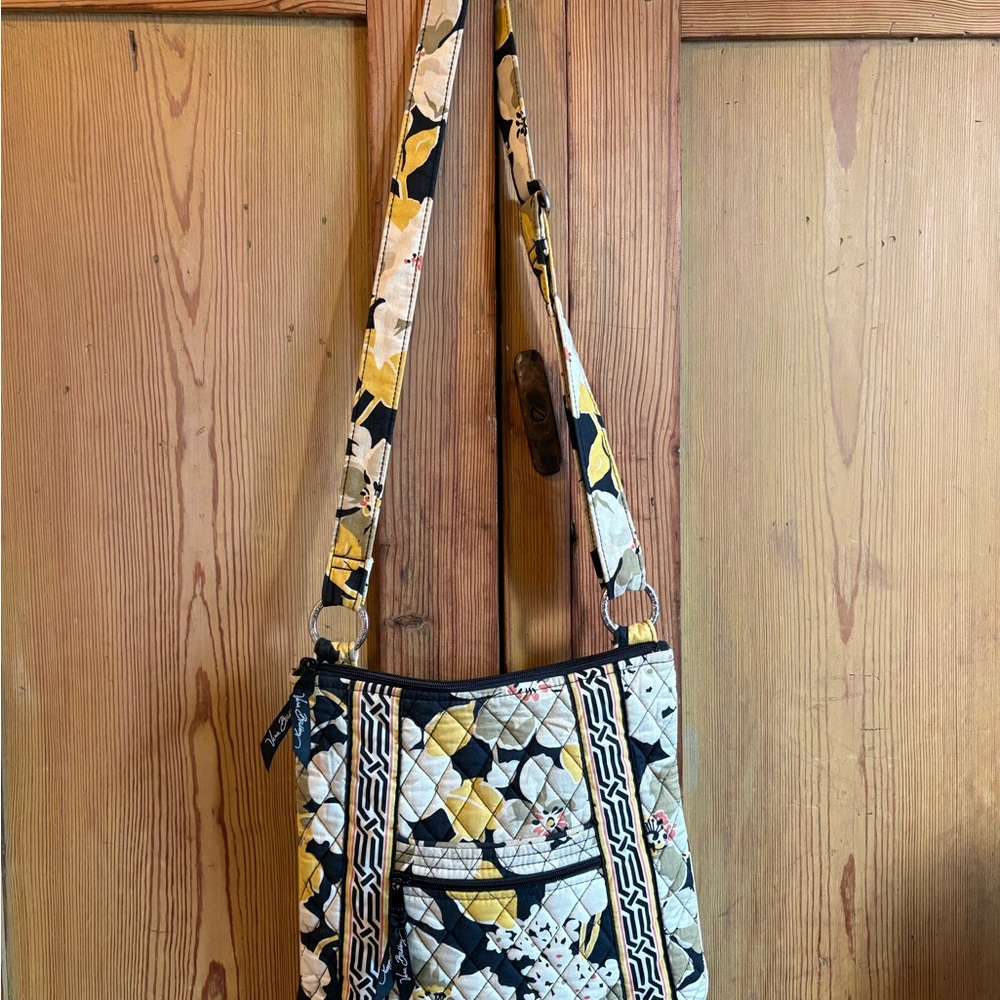 Vera Bradley Yellow and Black Crossbody Bag